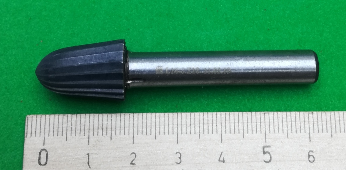 Борфреза твердосплавная сфероконическая d 14 Z 18 мм , хвостовик d 8 мм