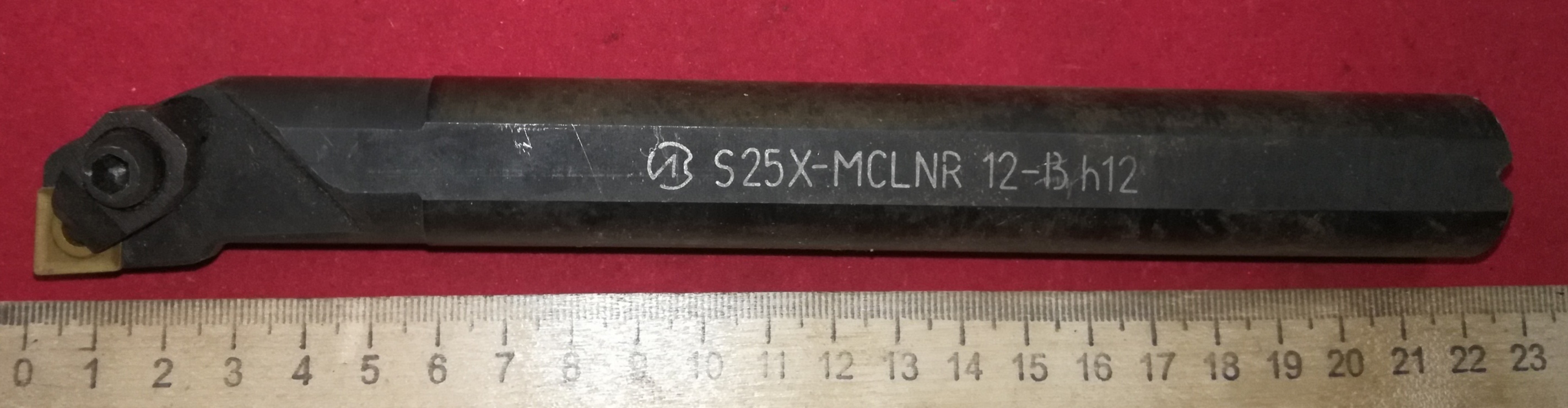 Резец (державка) расточной Ø25 S 25 X MCLNR 12 с мех.креплением ромб (C) 12