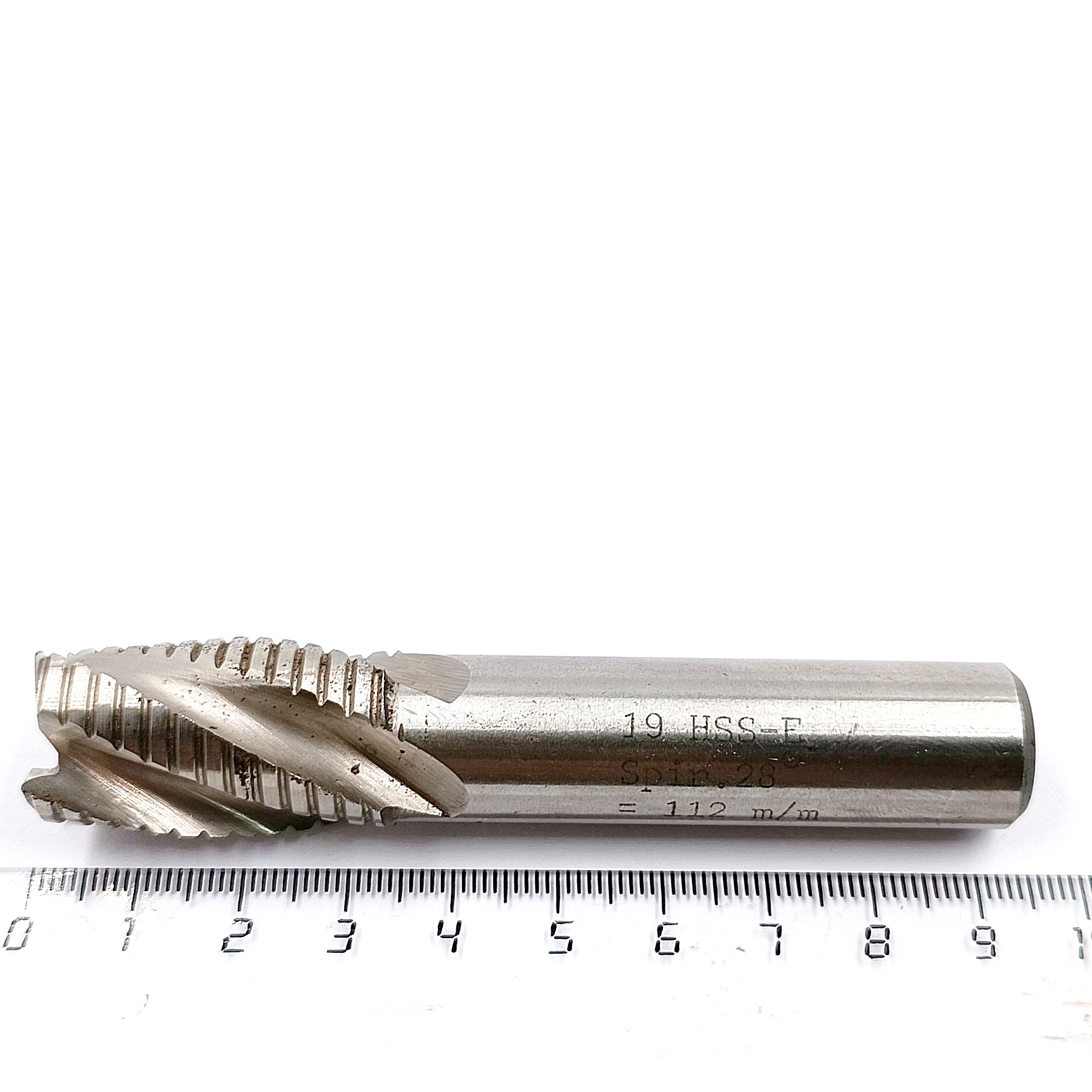 Фреза концевая d19х32 Spir.28°=112m/m HSS-E z=4 черновая ц/х