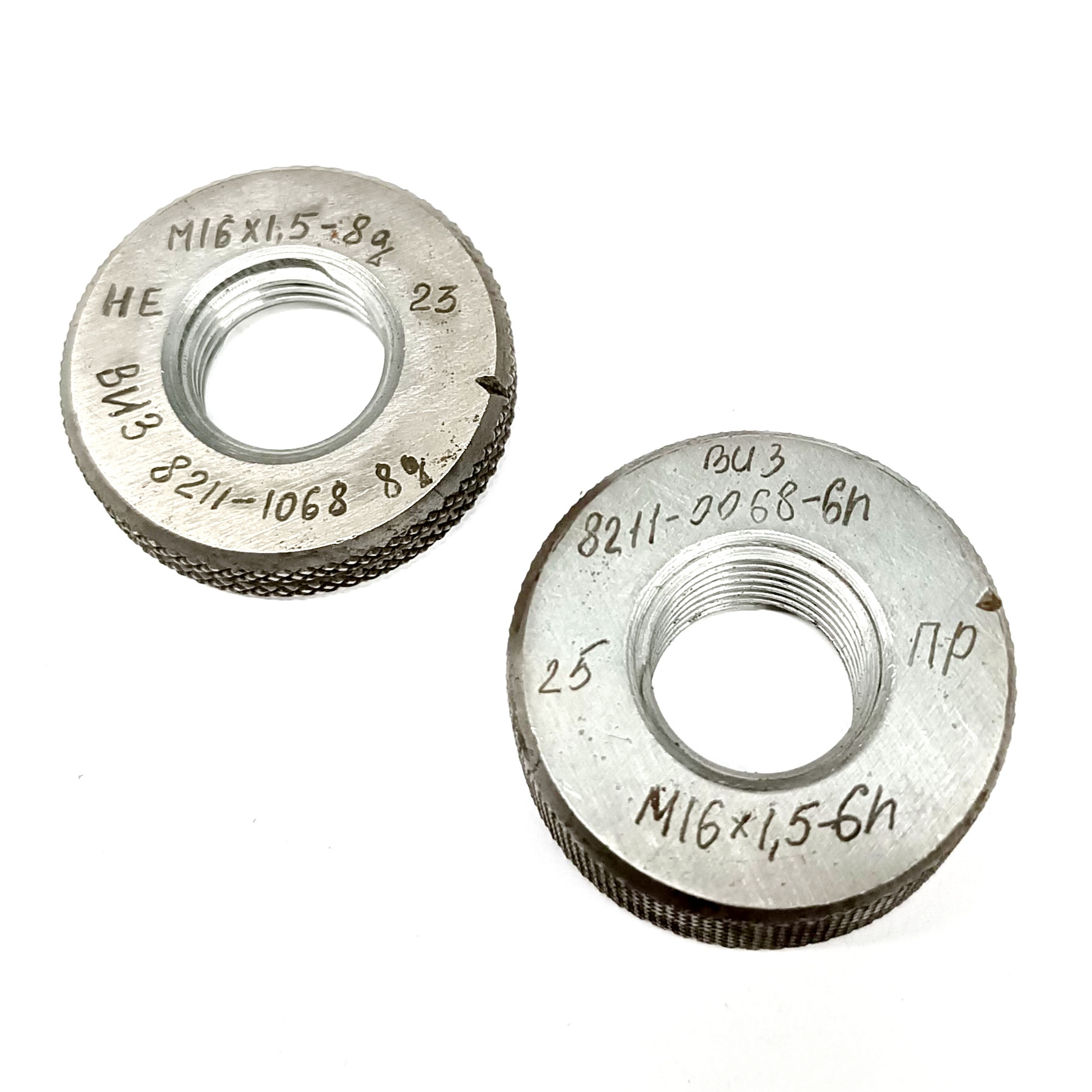 Калибр-кольцо резьбовое М16х1,5 (ПР 6h НЕ 8g) (8211-0068/8211-1068)