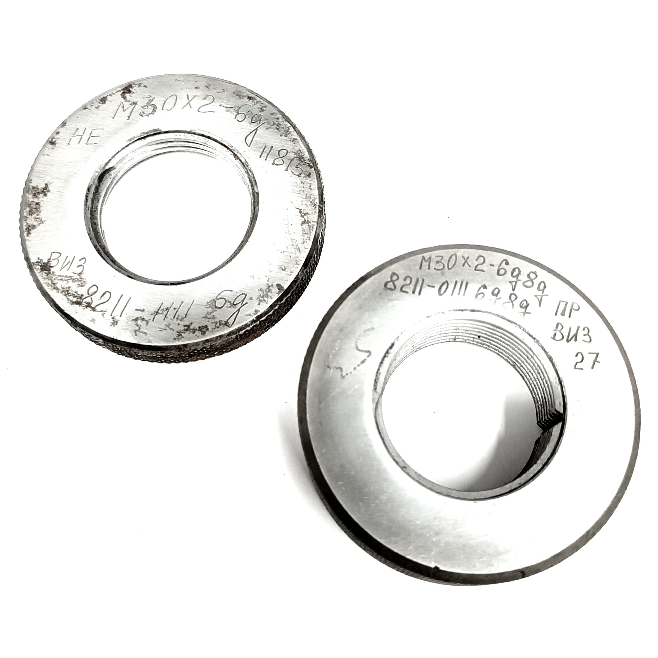 Калибр-кольцо резьбовое М30х2 (ПР 6g 8g НЕ 6g) (8211-0111/8211-1111)