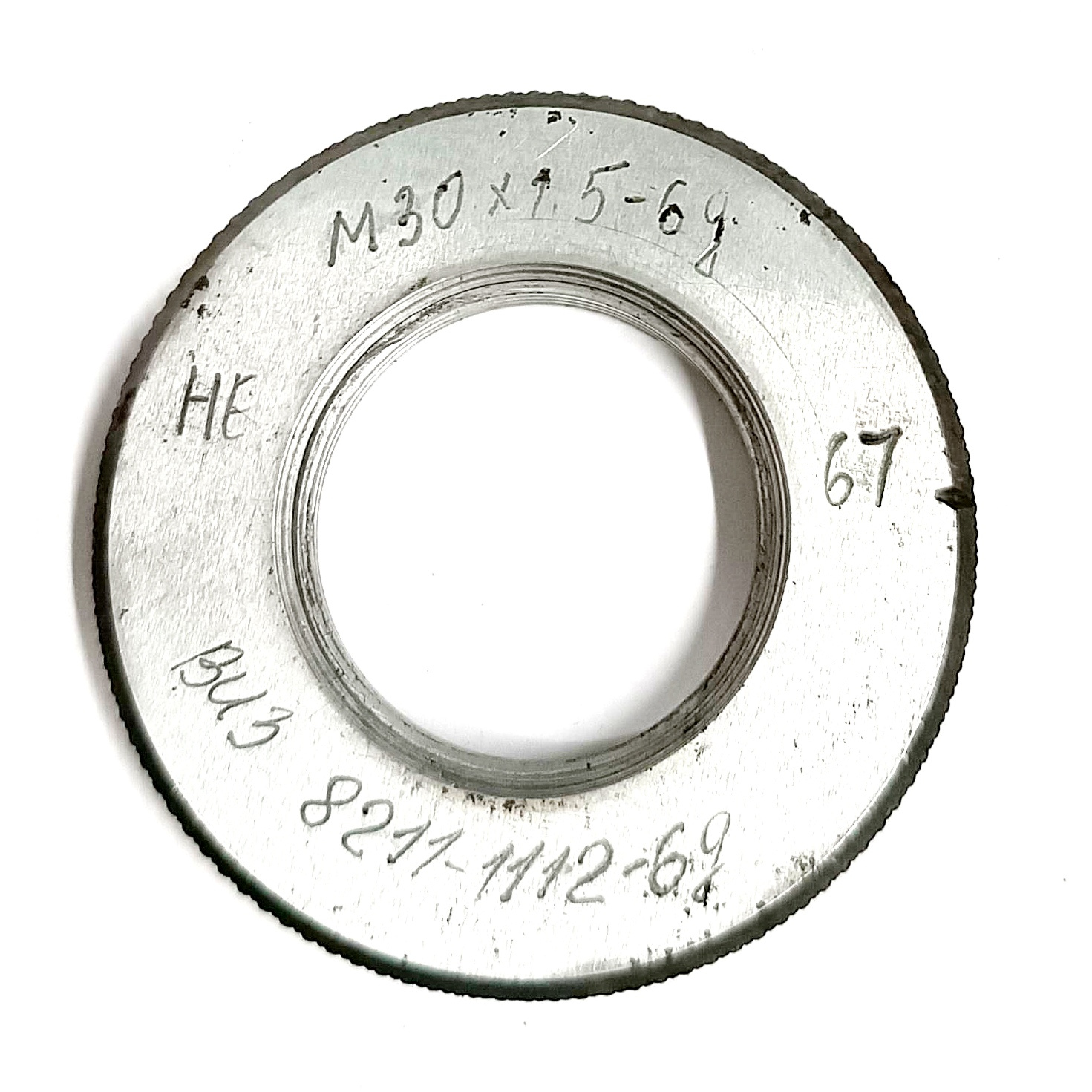 Калибр-кольцо резьбовое М30х1,5 (НЕ 6g) (8211-1112)