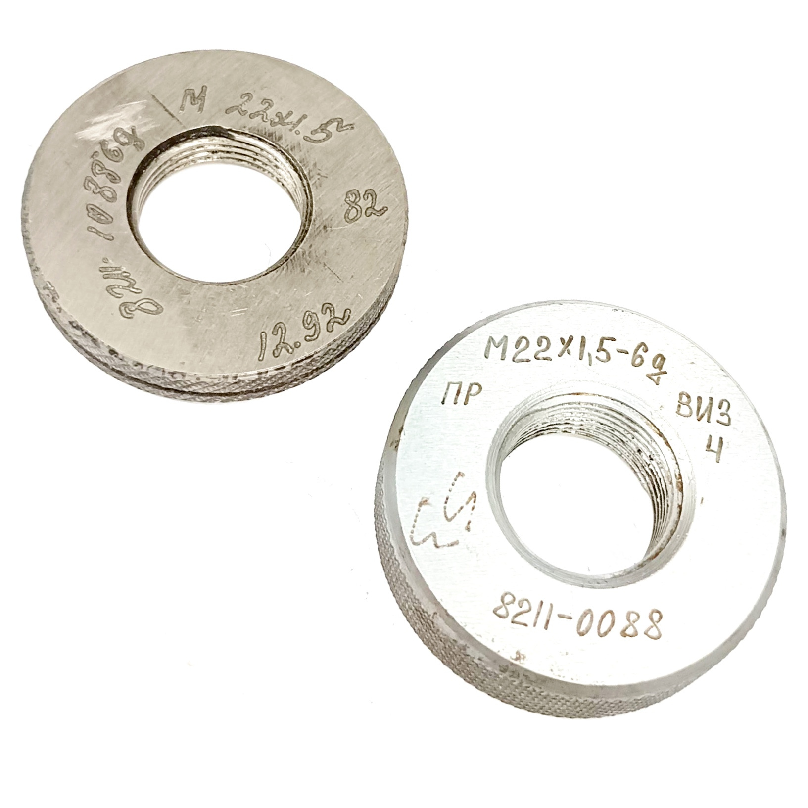 Калибр-кольцо резьбовое М22х1,5 (ПР 6g НЕ 6g) (8211-0088/8211-1088)