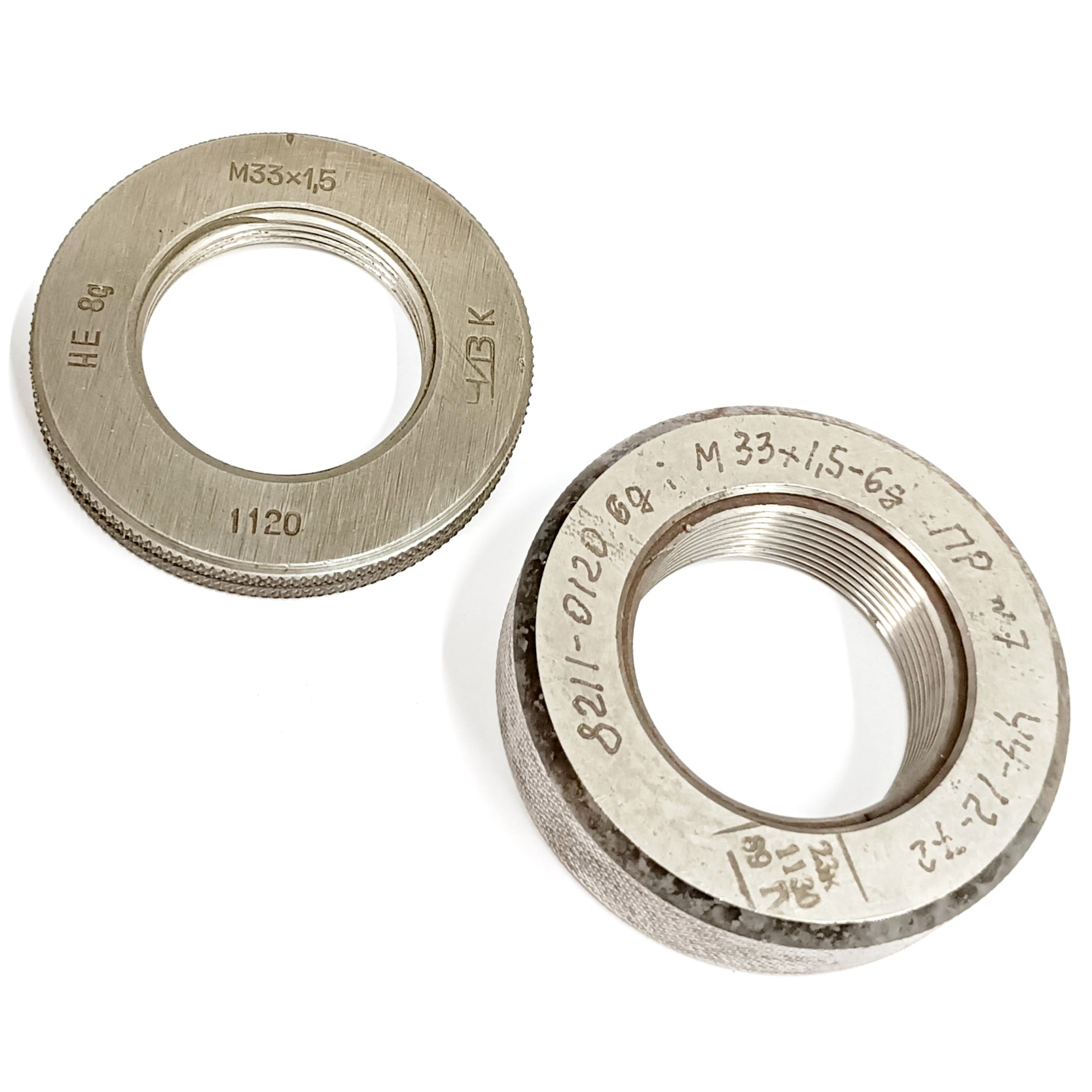 Калибр-кольцо резьбовое М33х1,5 (ПР 6g НЕ 8g) (8211-0120/8211-1120)