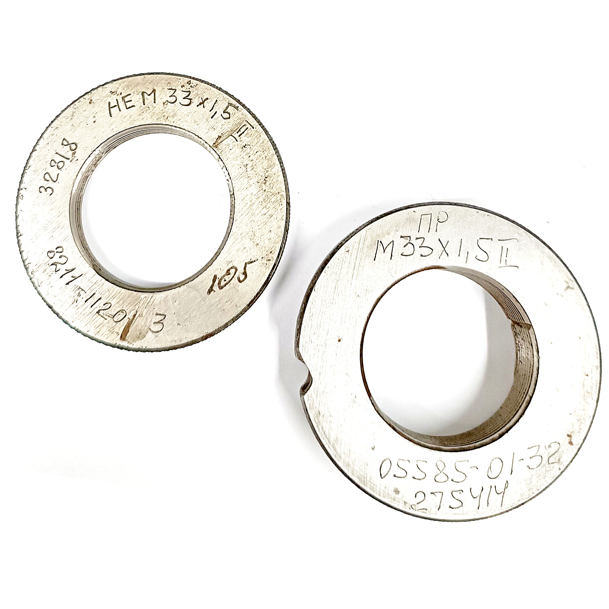Калибр-кольцо резьбовое М33х1,5 (ПР КЛ2 НЕ КЛ2) (05585-01-32/8211-1120-3)