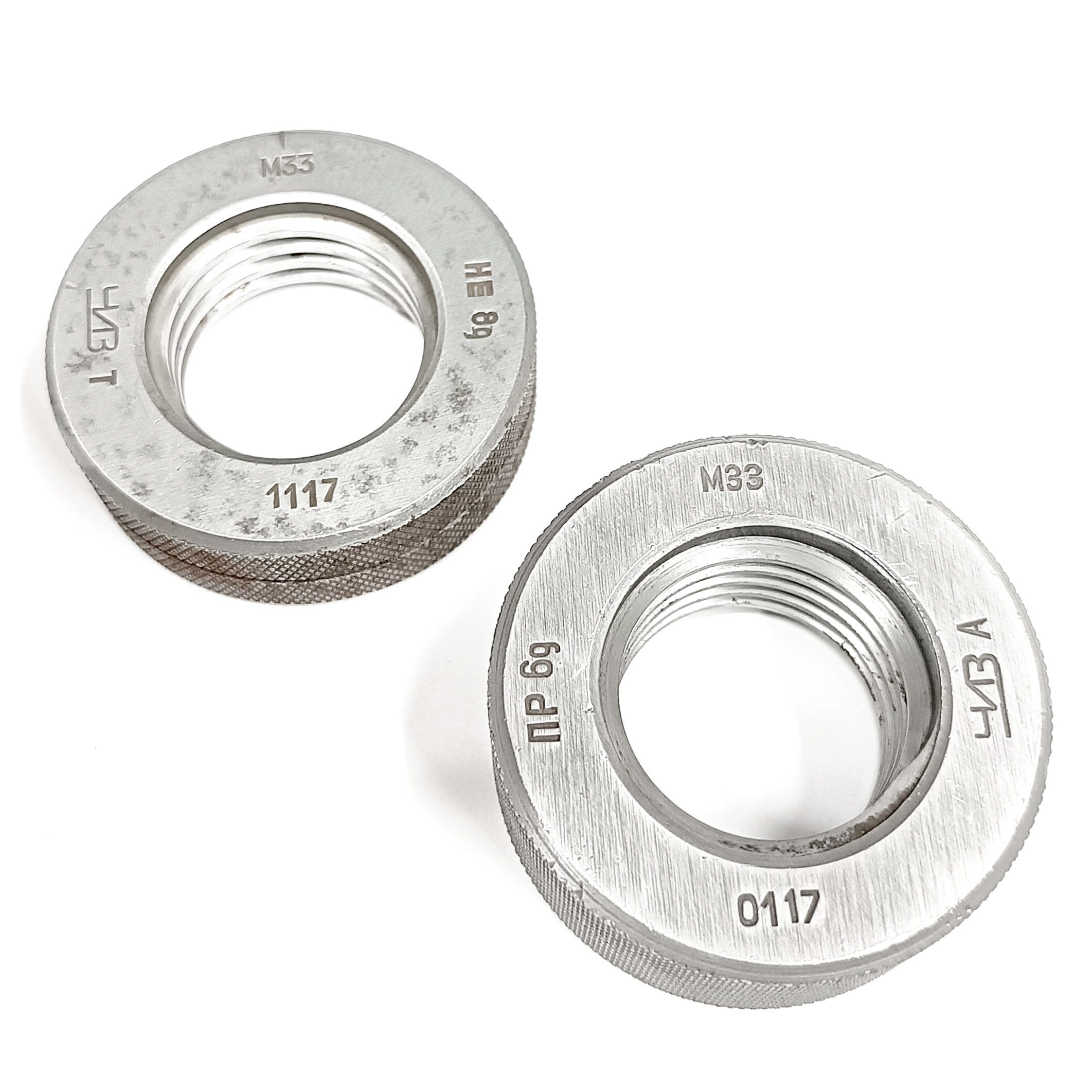 Калибр-кольцо резьбовое М33х3,5 (ПР 6g НЕ 8g) (8211-0117/8211-1117)
