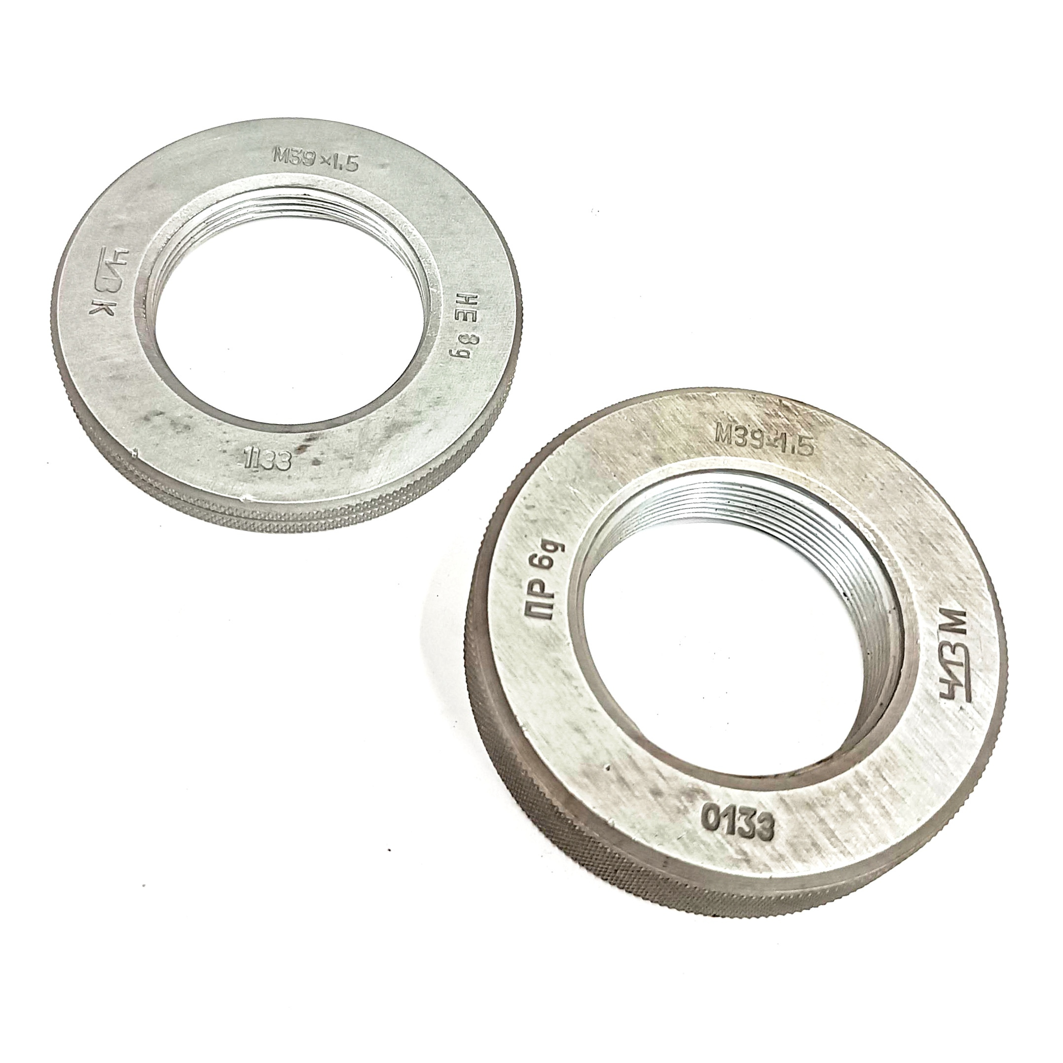 Калибр-кольцо резьбовое М39х1,5 (ПР 6g НЕ 8g) (8211-0133/8211-1133)