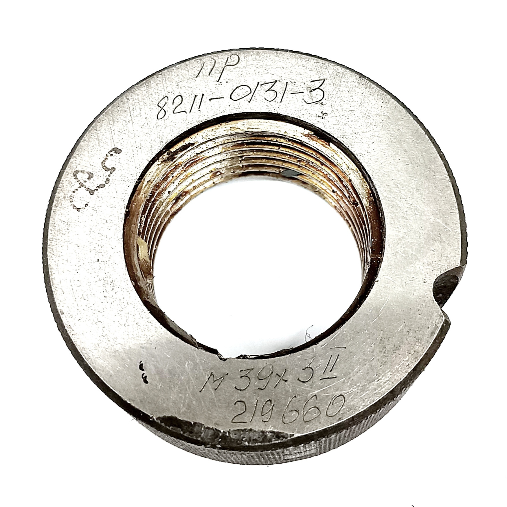 Калибр-кольцо резьбовое М39х3 (ПР КЛ2) (8211-0131-3)