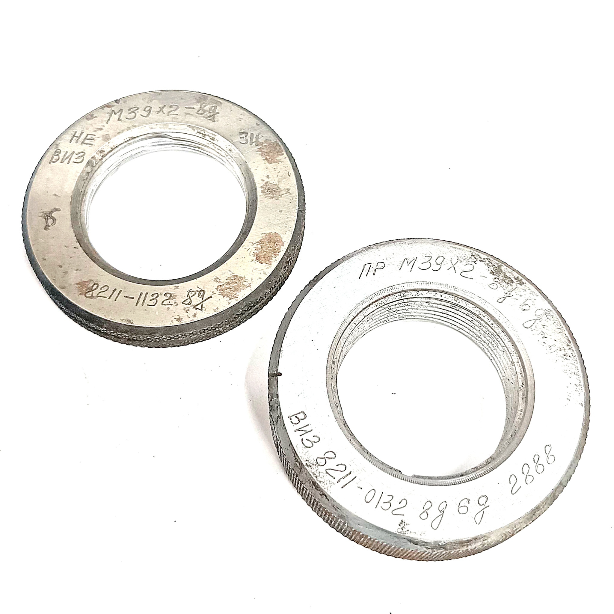 Калибр-кольцо резьбовое М39х2 (ПР 8g 6g НЕ 8g) (8211-0132/8211-1132)