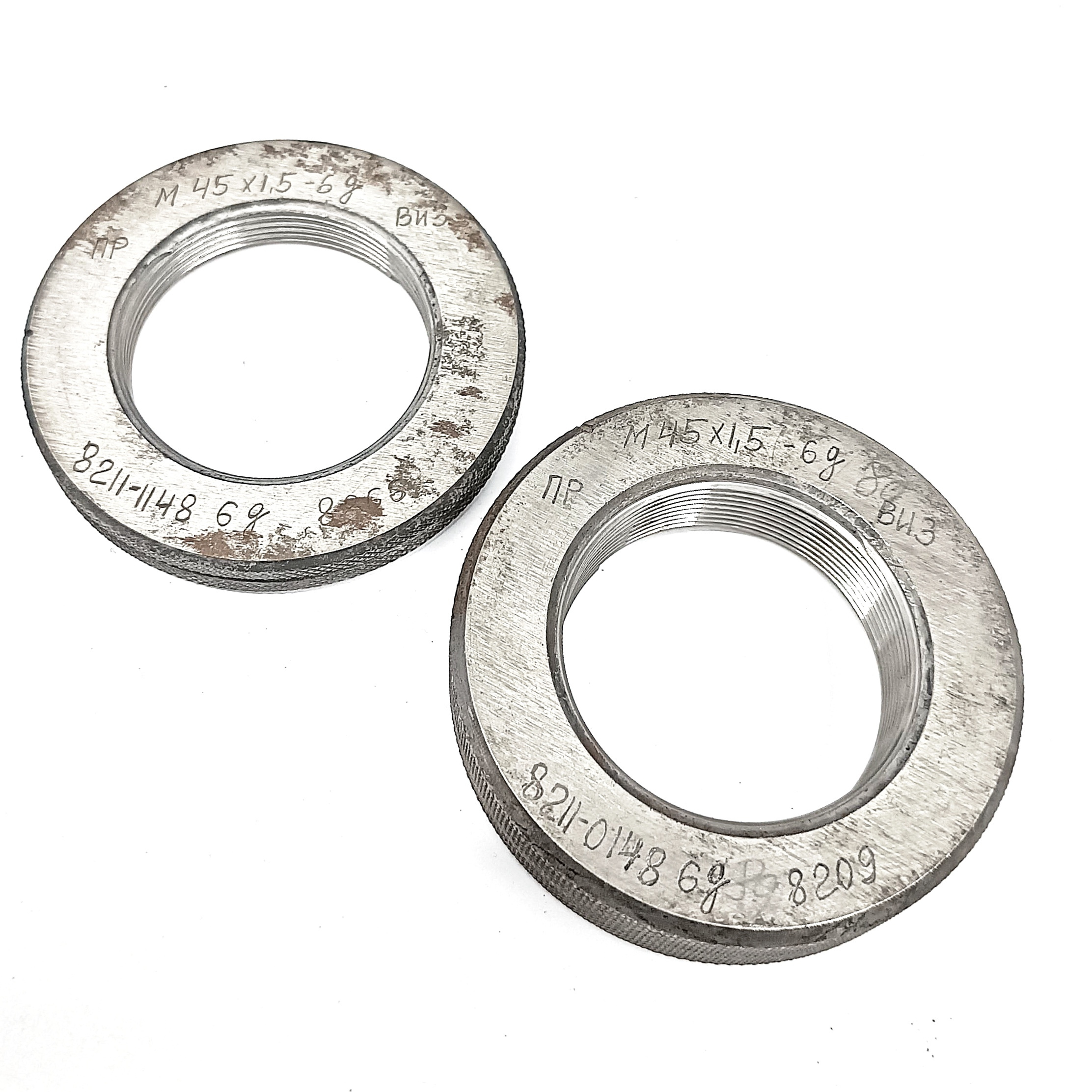Калибр-кольцо резьбовое М45х1,5 (ПР 6g НЕ 6g) (8211-0148/8211-1148)