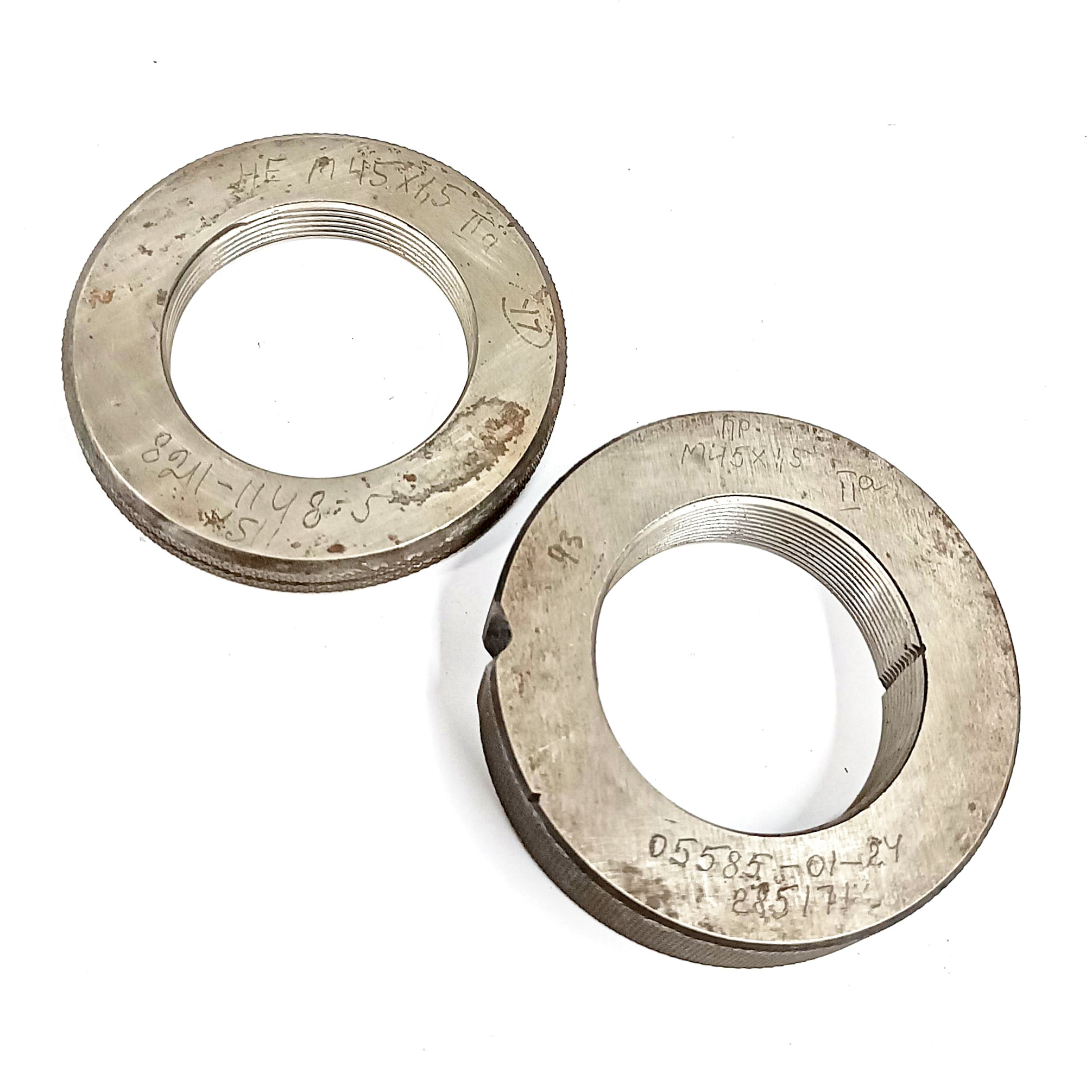 Калибр-кольцо резьбовое М45х1,5 (ПР КЛ2а НЕ КЛ2а) (05585-01-24/8211-1148-5)