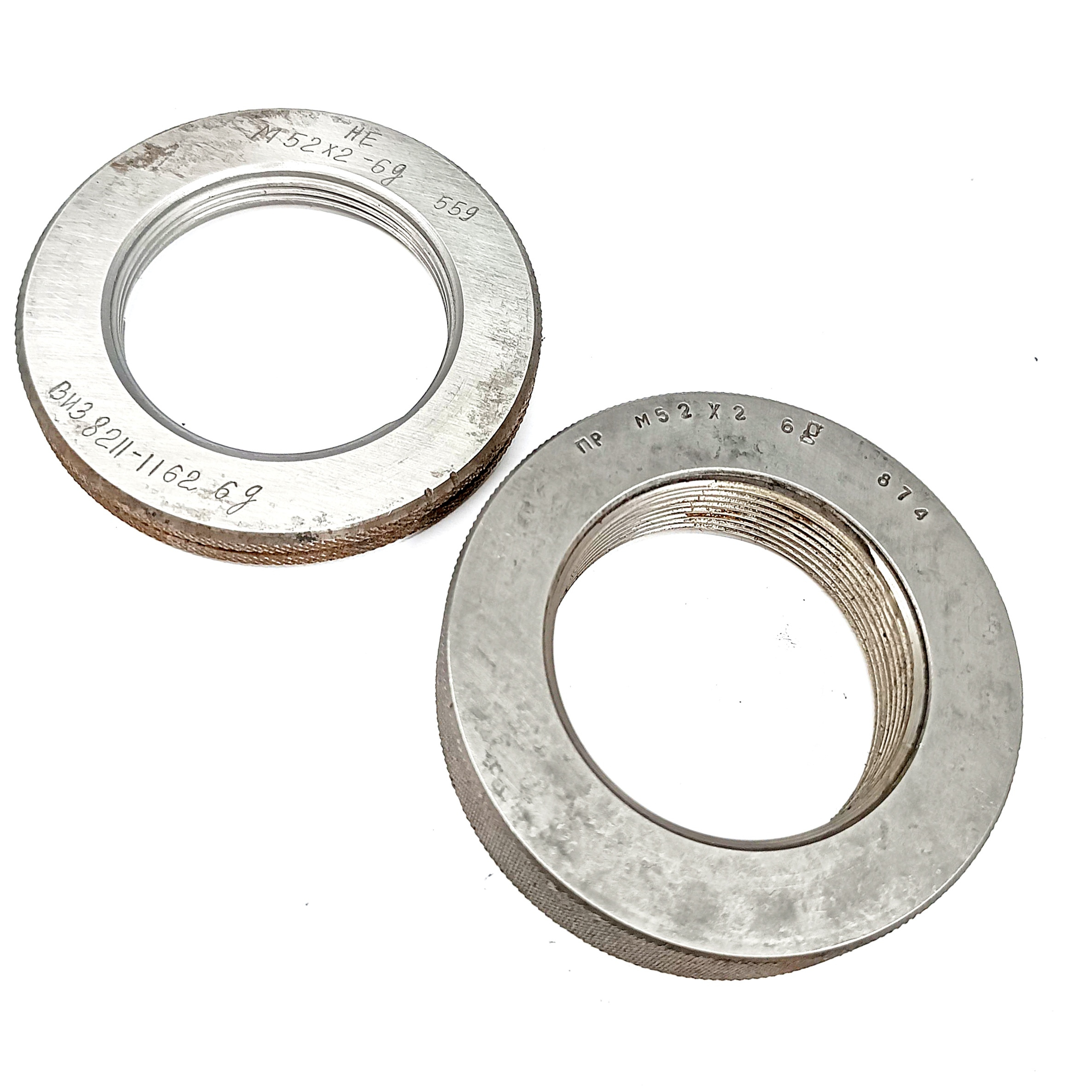 Калибр-кольцо резьбовое М52х2 (ПР 6g НЕ 6g) (8211-0162/8211-1162)