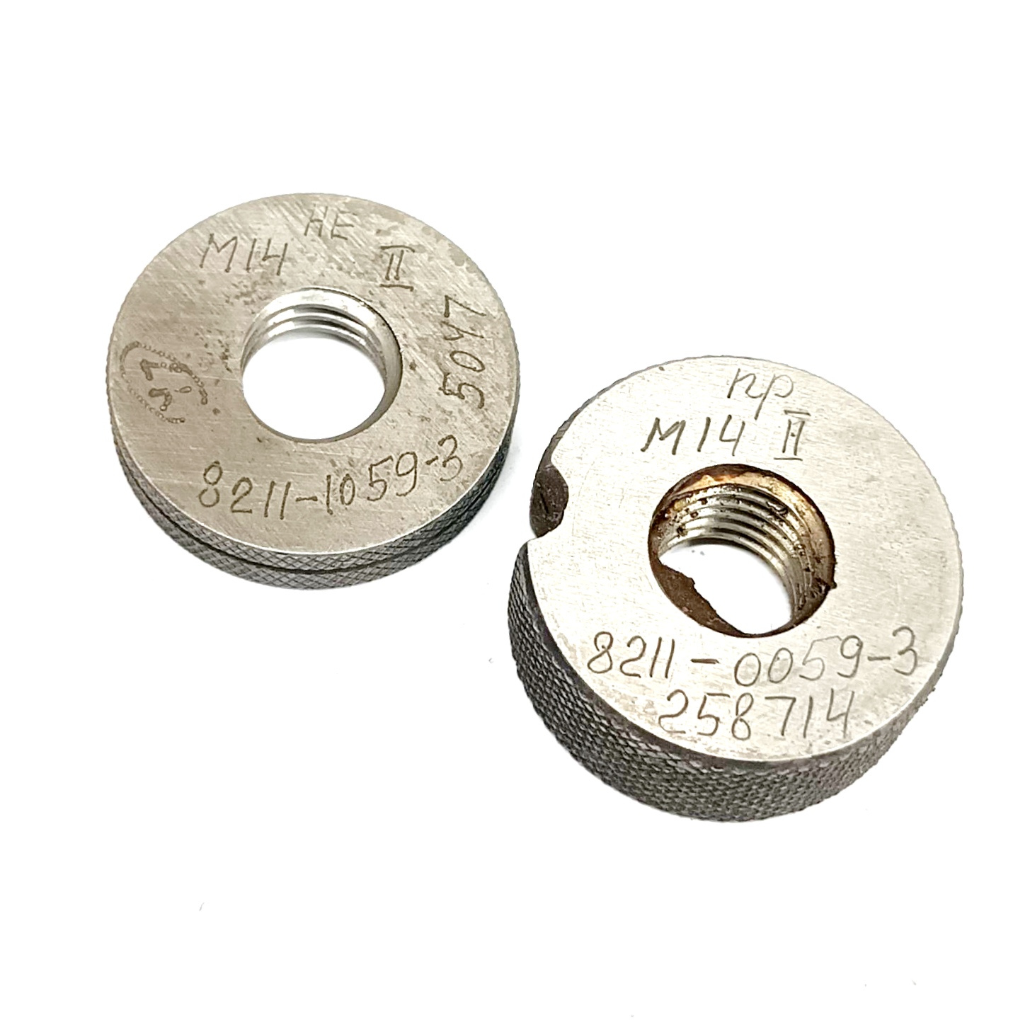Калибр-кольцо резьбовое М14х2 (ПР КЛ2 НЕ КЛ2) (8211-0059-3/8211-1059-3)