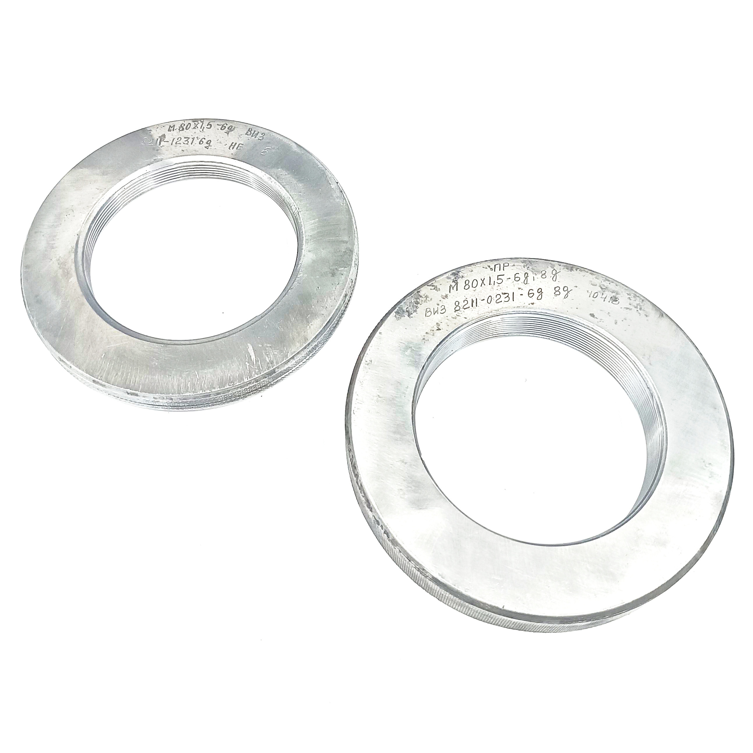 Калибр-кольцо резьбовое М80х1,5 (ПР 6g 8g НЕ 8g) (8211-0231/8211-1231)
