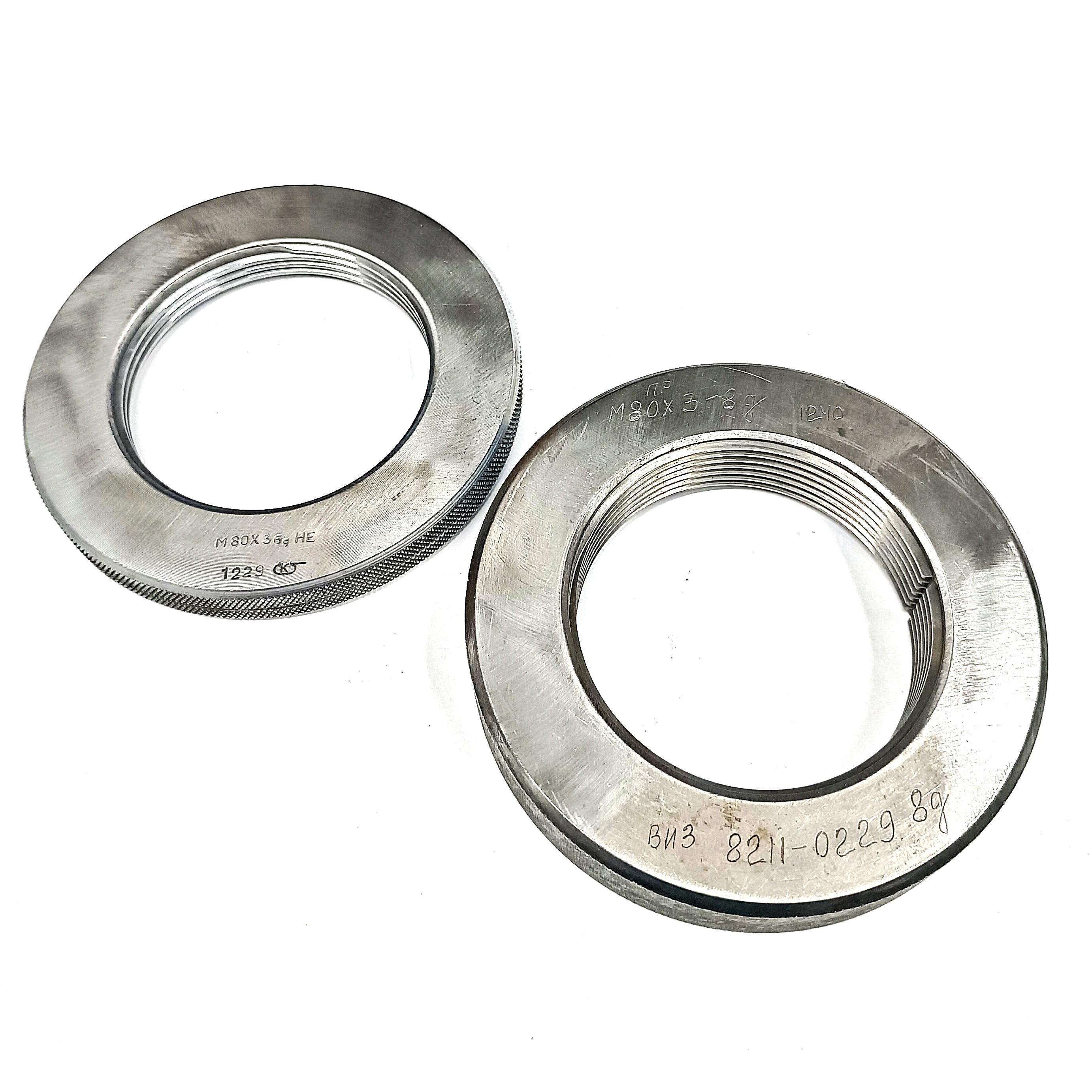 Калибр-кольцо резьбовое М80х3 (ПР 8g НЕ 6g) (8211-0229/8211-1229)