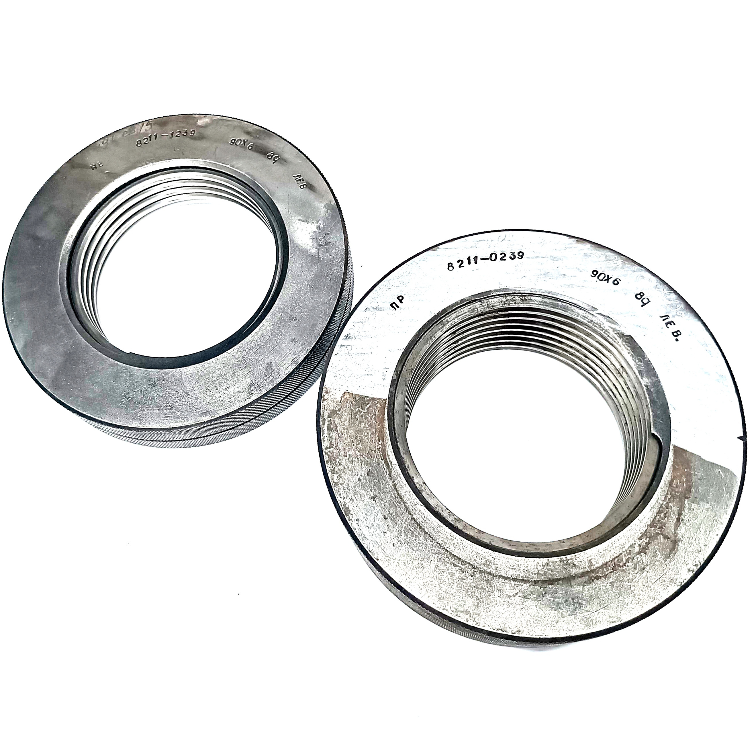 Калибр-кольцо резьбовое М90х6 (ПР 8g НЕ 8g) (8211-0139/8211-1239) ЛЕВОЕ