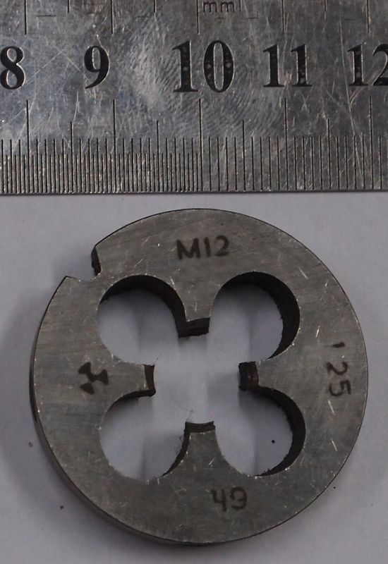 Плашка М12х1,25