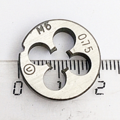Плашка М6,0х0,75 9ХС (D20мм, L5мм) компл-т из 4шт