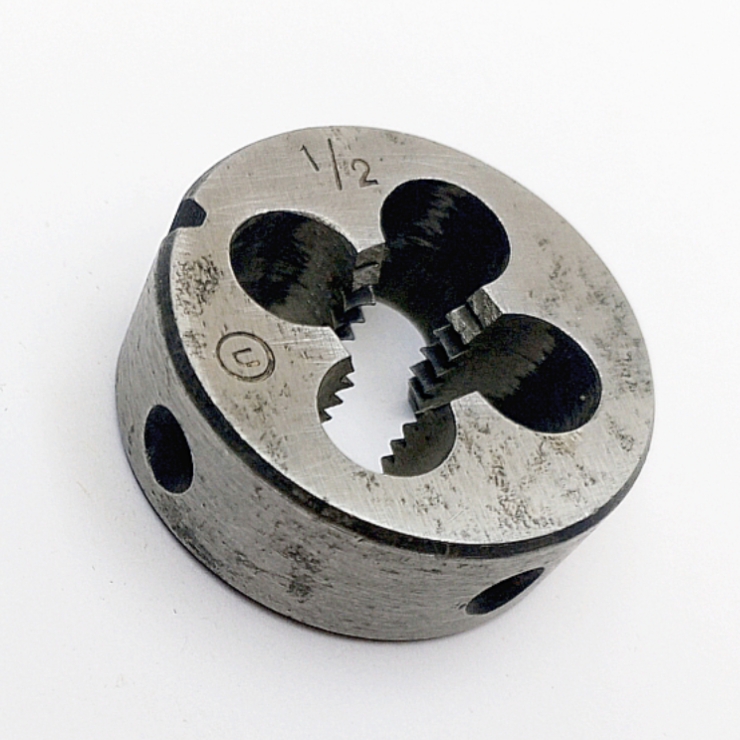 Плашка цилиндрическая дюймовая  1/2" -12ниток  BSW 55° 9ХС (D-38мм; L-14мм)