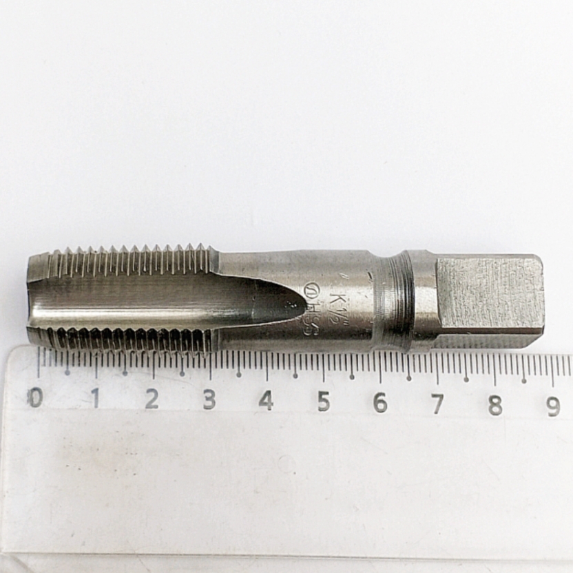 Метчик 2680-0008 конический дюймовый K 1/2"-14 HSS 60° (машинно-ручной) ГОСТ 6227-80