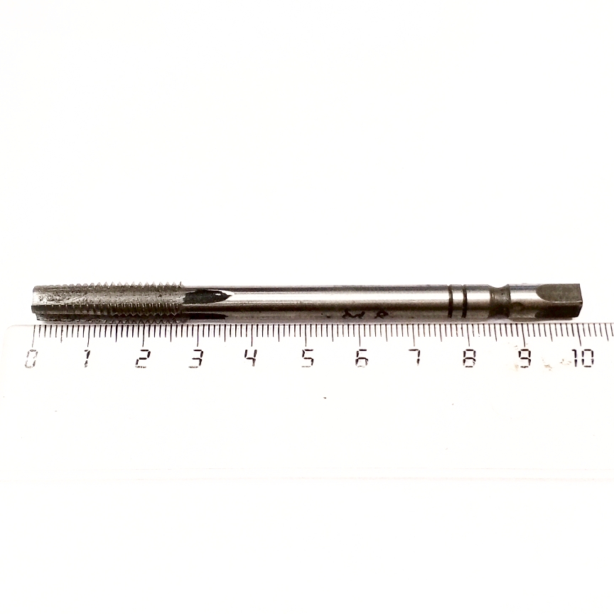 Метчик М8х1,25 ручной, сквозной