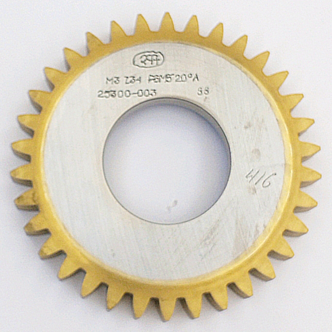 Долбяк дисковый прямозубый 25300-003 м3,0 20° Z=34 кл-А Р6М5 (номинальный делительный диаметр 100мм, посадка-44,45мм) ГОСТ 9323-79
