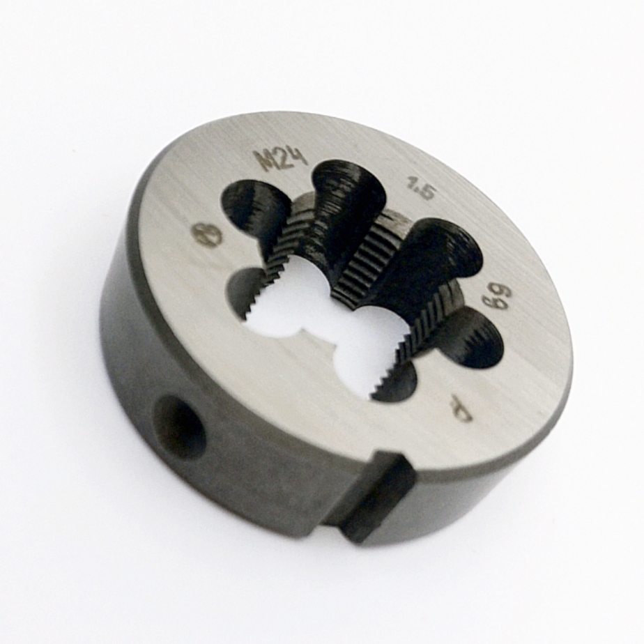 Плашка М24х1,5мм 9ХС 6g (d55мм, h16мм, 6-стружечных отв.) ГОСТ 9740-71