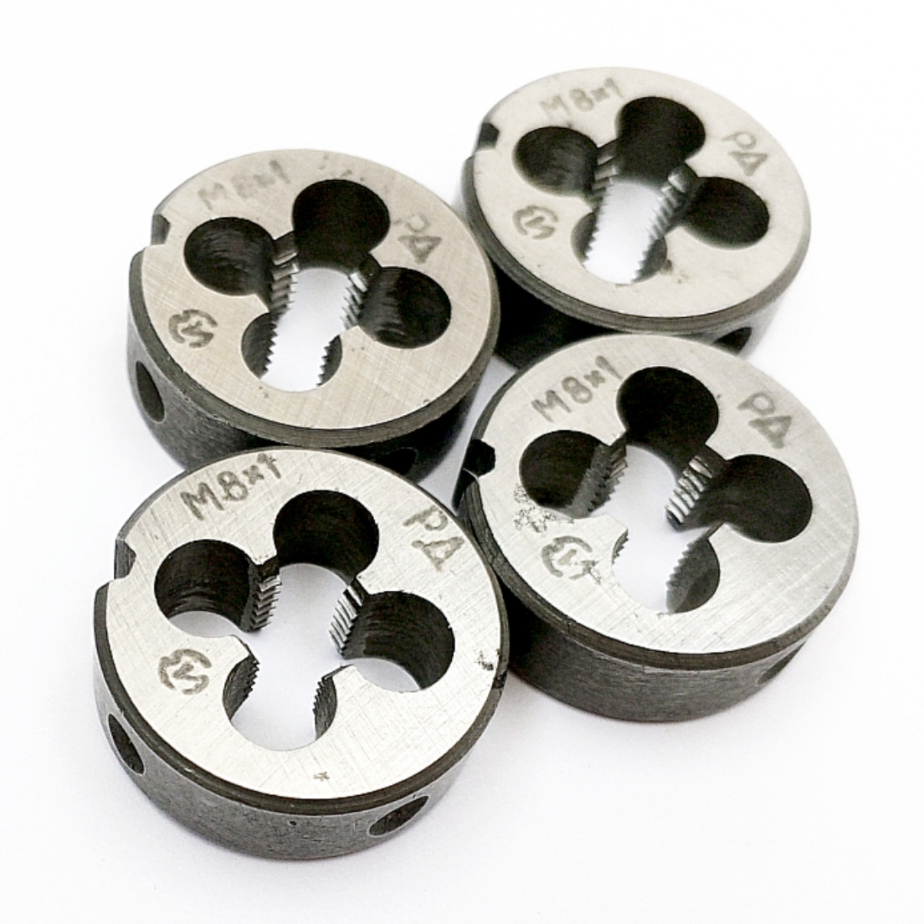 Плашка 2650-1631 М8,0х1,0 9ХС (D25мм, L9мм) ГОСТ 9740-71 (компл-т из 4шт)