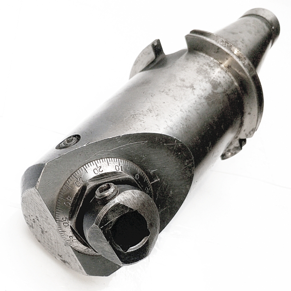 Оправка ИСО50/ISO50 расточная L160мм с микром. подачей (D 80мм, 90-125мм. под резец 16х16мм) (191.421.257 СССР) SK50