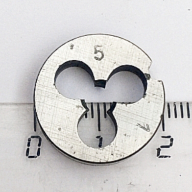 Плашка М5,0х0,5 9ХС (D20мм, L5мм) ГОСТ 9740-71 (компл-т из 4шт)
