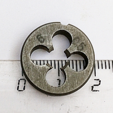 Плашка 2650-1593 М6,0х0,5 9ХС (D20мм, L5мм) ГОСТ 9740-71 (компл-т из 3шт)