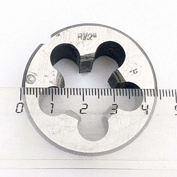 Плашка Трубная коническая R 1/2" 9ХС 55° (14 ниток/дюйм; D-45мм; L-22мм) ГОСТ 6228-80