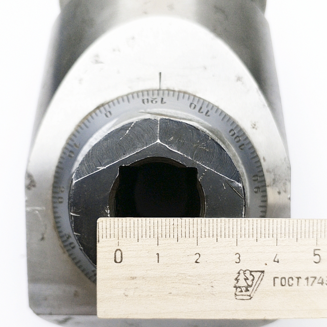 Оправка ИСО50/ISO50 расточная L160мм с микром. подачей (D 100мм, 120-150мм. под резец 20х20мм) (191.421.258 СССР) SK50