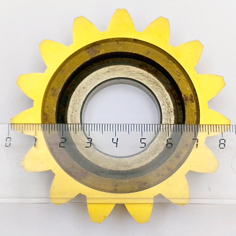 Долбяк дисковый прямозубый 2540-0013 м5,0 30° Z=15 кл-А Р6М5 (делительный диаметр 75мм) ГОСТ 6762-79