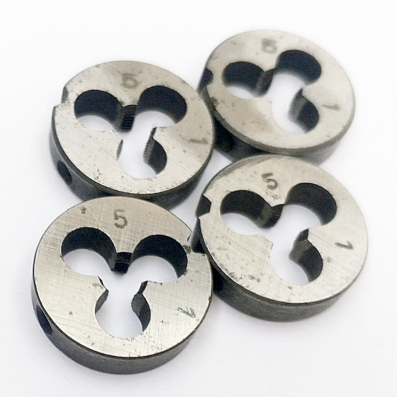 Плашка М5,0х0,5 9ХС (D20мм, L5мм) ГОСТ 9740-71 (компл-т из 4шт)