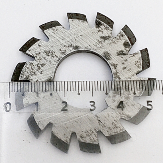 Фреза дисковая зуборезная модульная м1,5 №4 20° 9ХС (Dнар-54мм, посадка 22мм, толщина 5,3мм) ГОСТ 10996-64