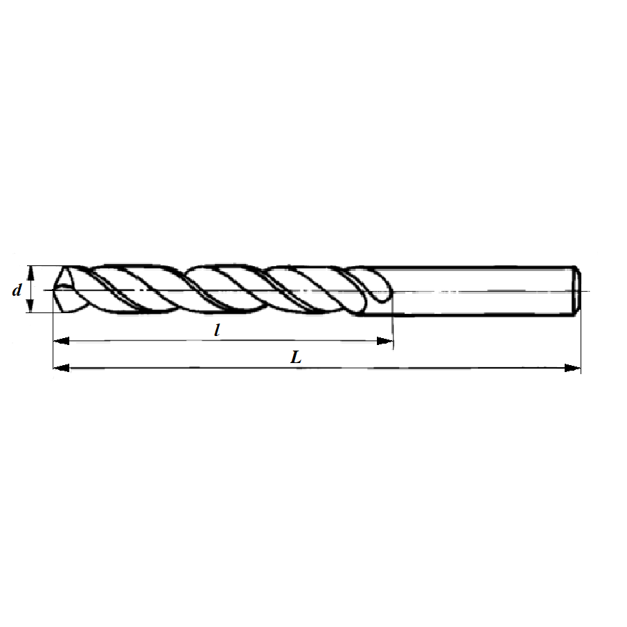 Сверло d 5,5 ц/х Р6М5