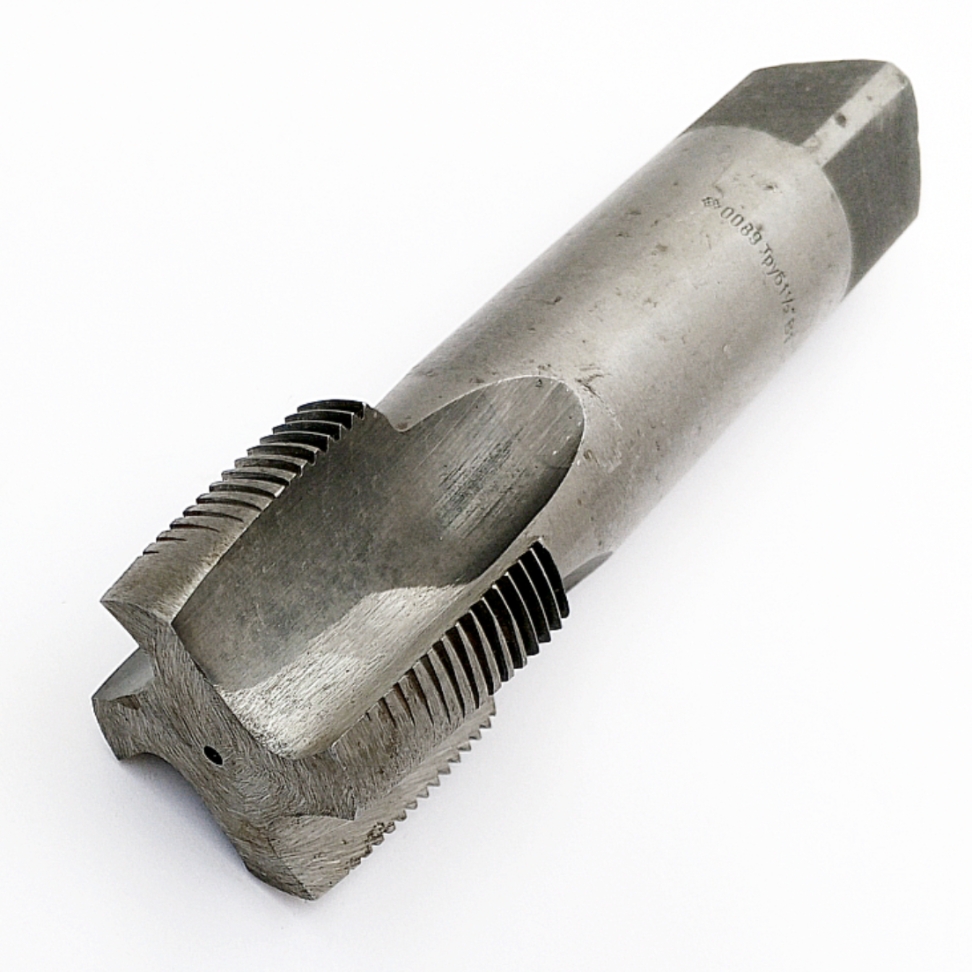 Метчик 2625-0089 трубный G1 1/2" -11ниток/дюйм 55° В1 Р6М5 Z=4 (однопроходный, машинно-ручной, сквозной, исп-1) ГОСТ 3266-81