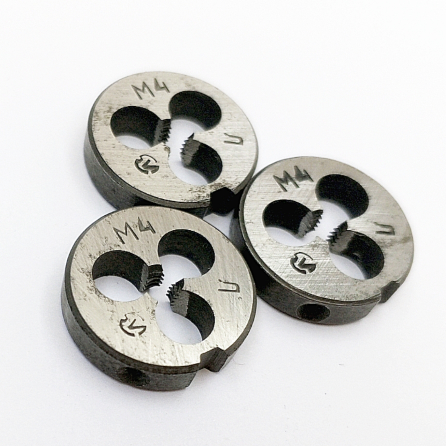 Плашка левая М4х0,7 9ХС LH (D20мм, L5мм) ГОСТ 9740-71 (компл-т из 3шт)