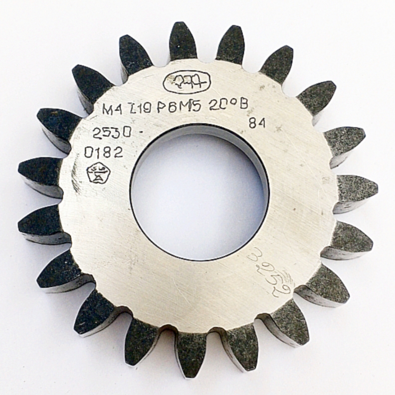 Долбяк 2530-0182 дисковый прямозубый м4,0 20° Кл-В Z=19 Р6М5 ГОСТ 9323-79
