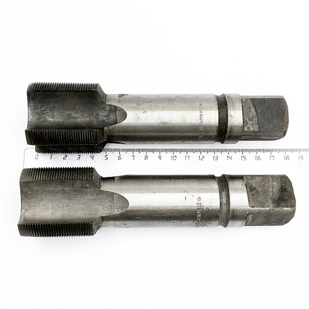 Метчик 2620-2291 (2620-2293) машинно-ручной М52х1,5 Р18 (комплект 2шт) ГОСТ 3266-81