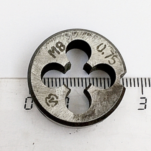 Плашка 2650-1637 М8,0х0,75 9ХС (D25мм, L9мм) ГОСТ 9740-71 (компл-т из 2шт)