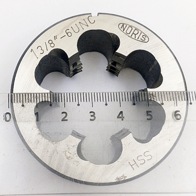 Плашка дюймовая унифицированная 1 3/8"-6UNC 60° HSS