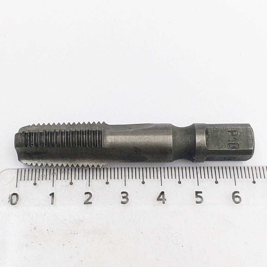 Метчик 2680-0005 конический дюймовый K 1/4"-18 Р18 60° (машинно-ручной) ГОСТ 6227-80