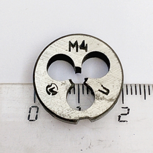 Плашка левая М4х0,7 9ХС LH (D20мм, L5мм) ГОСТ 9740-71 (компл-т из 3шт)