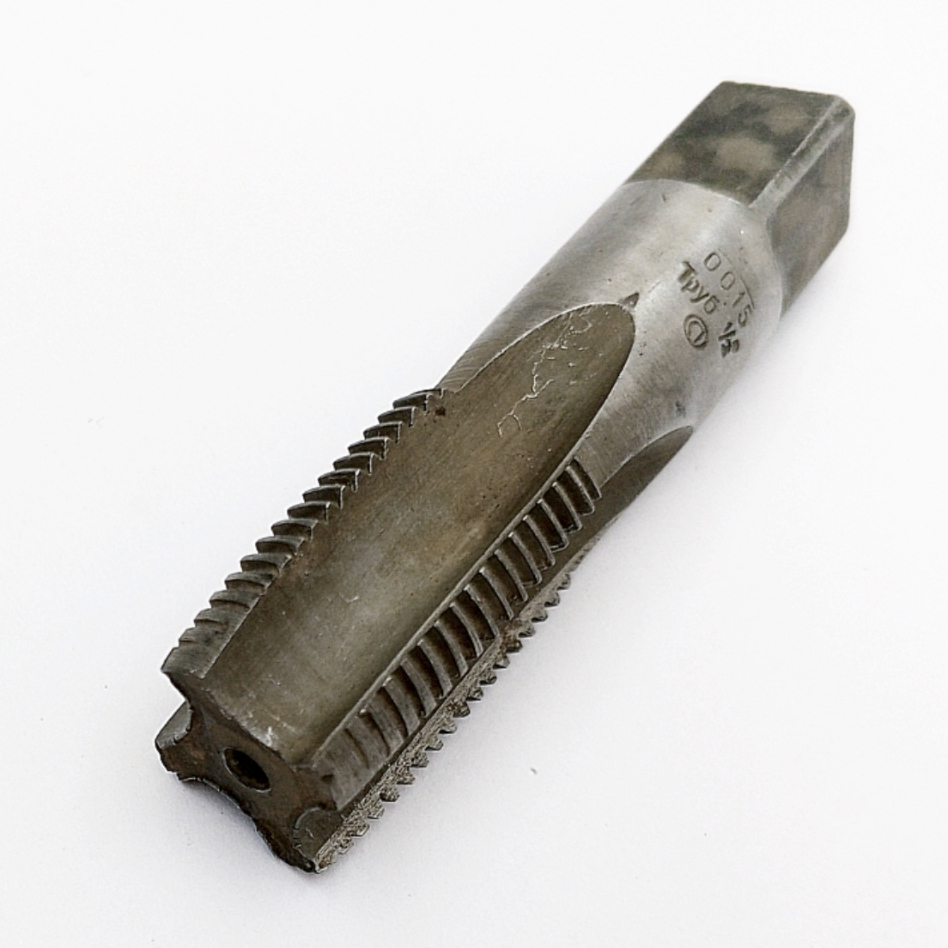 Метчик трубный цилиндрический G 1/2"-14 55° У11А/У12А (ручной, черновой №1) для сквозных отверстий ОСТ НКМ 4094