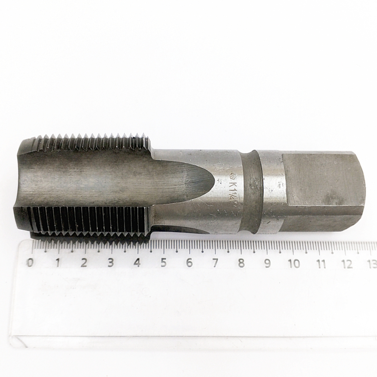 Метчик 2680-0012 конический дюймовый K 1 1/4" Р6М5 60° (11,5ниток/дюйм) ГОСТ 6227-80