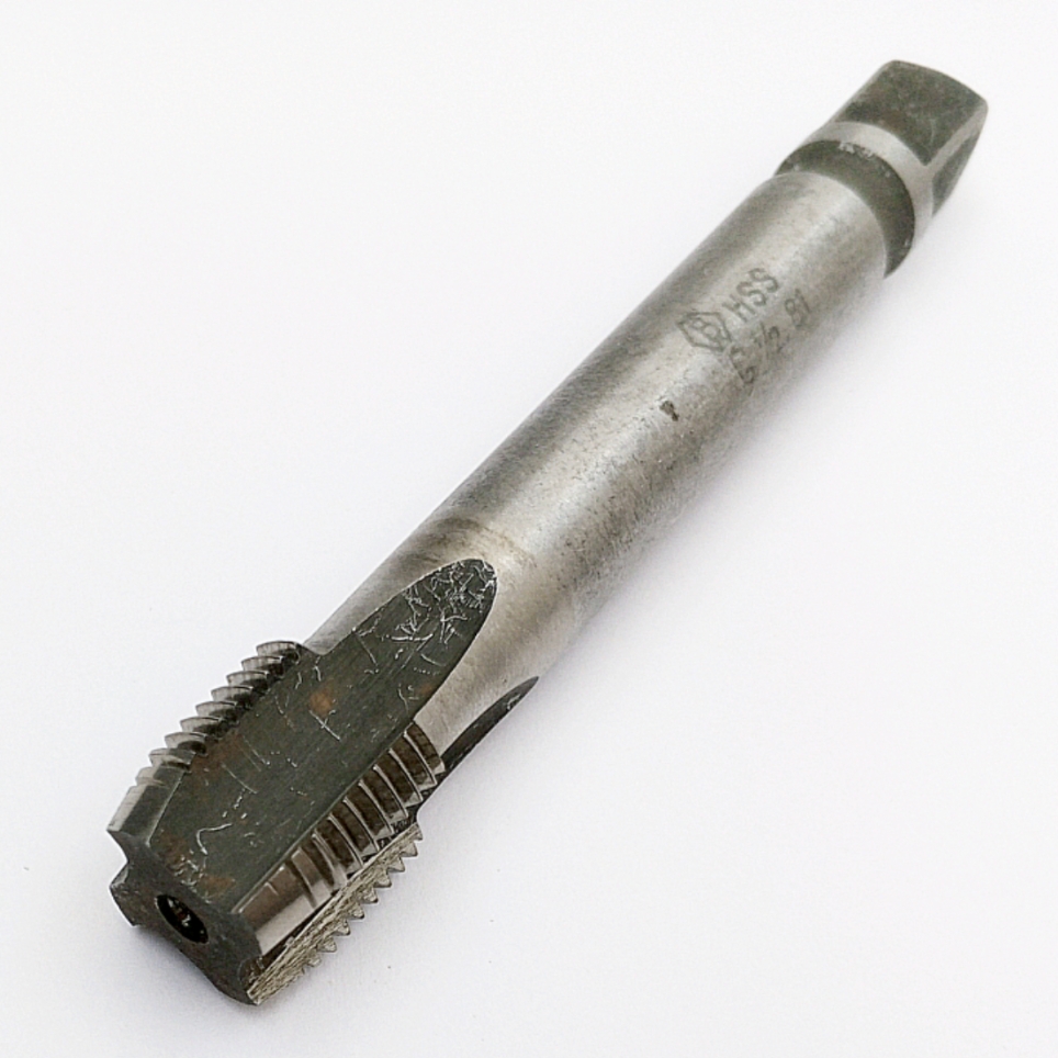 Метчик трубный цилиндрический G 1/2"-14 55° В1 HSS (машинно-ручной, однопроходный) для сквозных отверстий