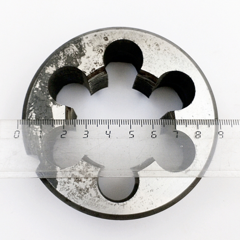 Плашка 2684-0018 Трубная коническая R 1 1/2" 9ХС 55° (11 ниток/дюйм; D-90мм; L-36мм) ГОСТ 6228-80