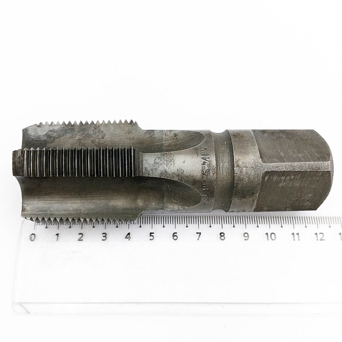 Метчик конический дюймовый K 1 1/4" Р18 60° VAP (11,5ниток/дюйм) ГОСТ 6227-80